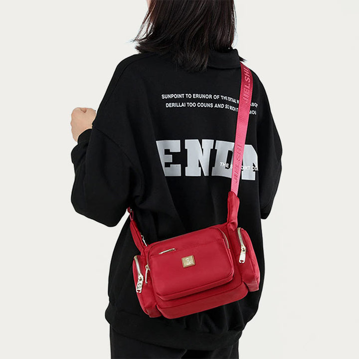 Umhängetasche aus Nylon für Damen, für das tägliche Outfit, mehrere Taschen, Geldbörse