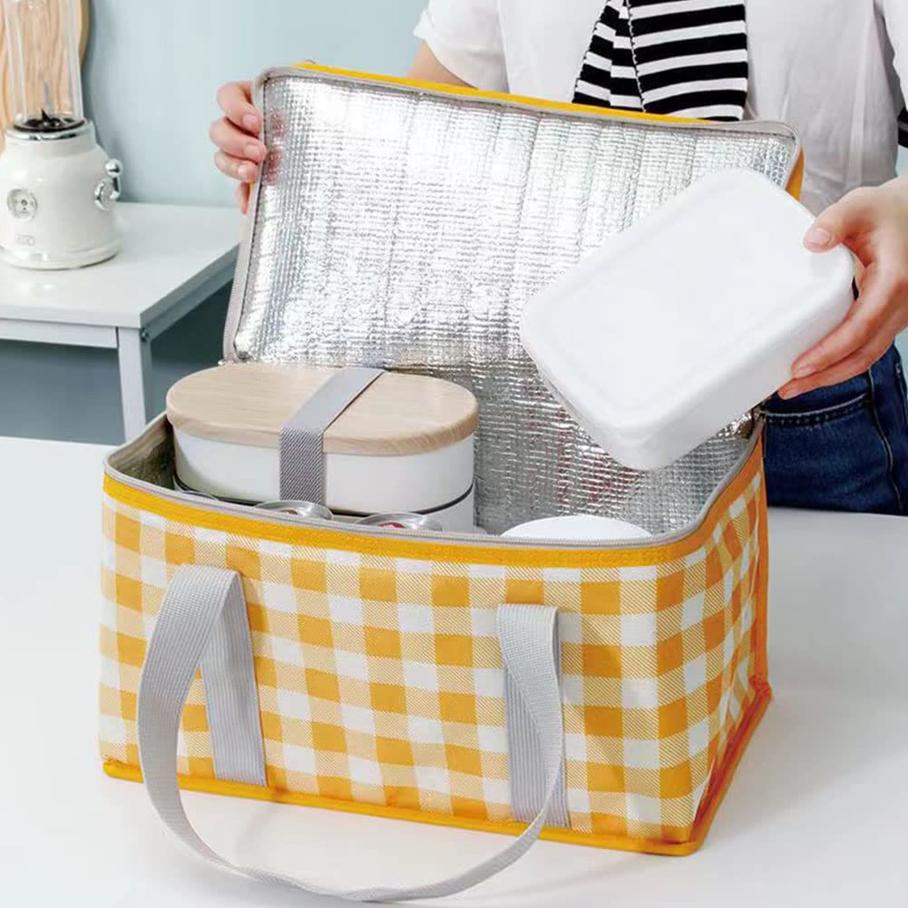 Kühltasche für Ausflüge, Reisen, Picknickkorb aus verdickter Aluminiumfolie
