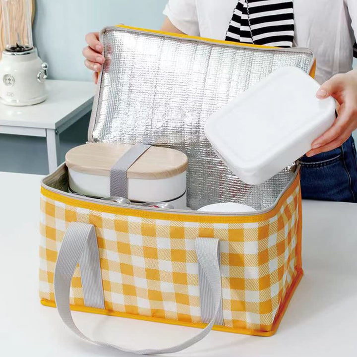 Kühltasche für Ausflüge, Reisen, Picknickkorb aus verdickter Aluminiumfolie