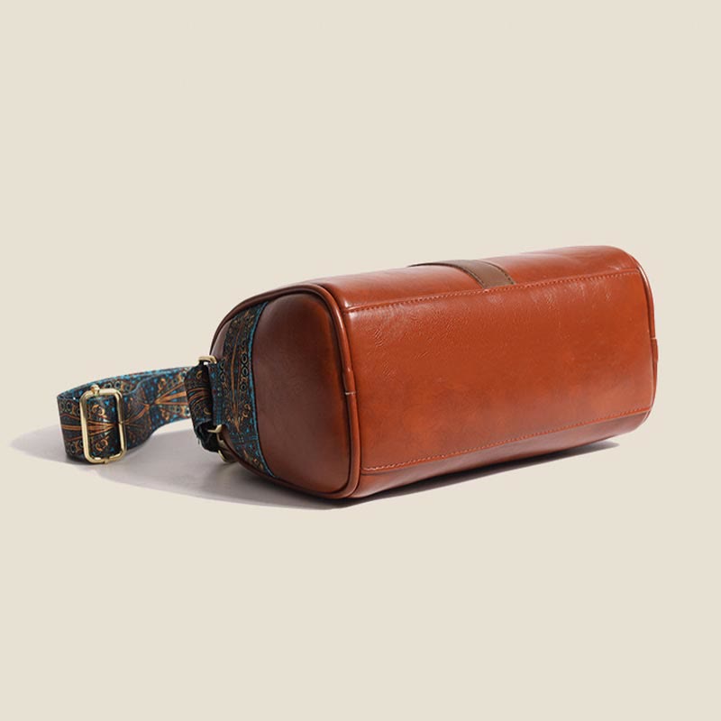 Umhängetasche für Damen, weiches Wachsleder, Vintage, lässige Schultertasche