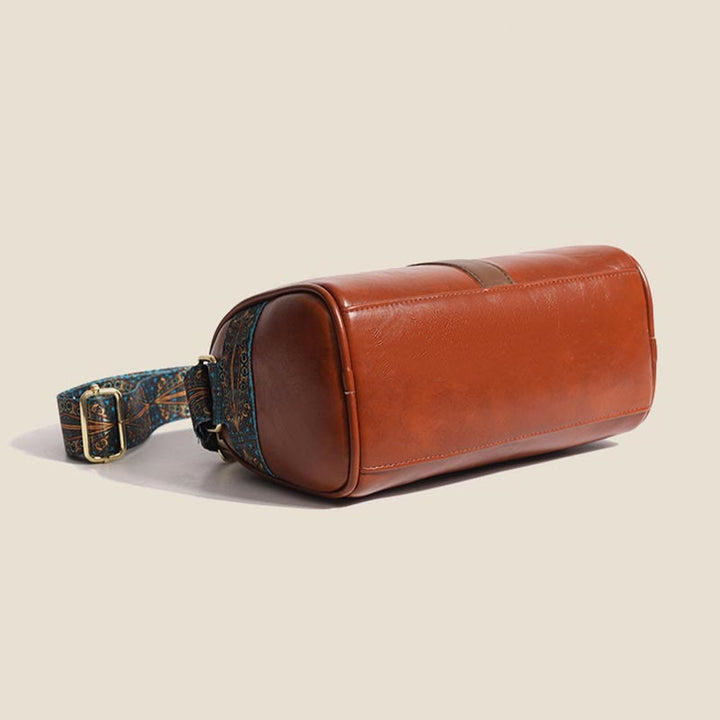 Umhängetasche für Damen, weiches Wachsleder, Vintage, lässige Schultertasche
