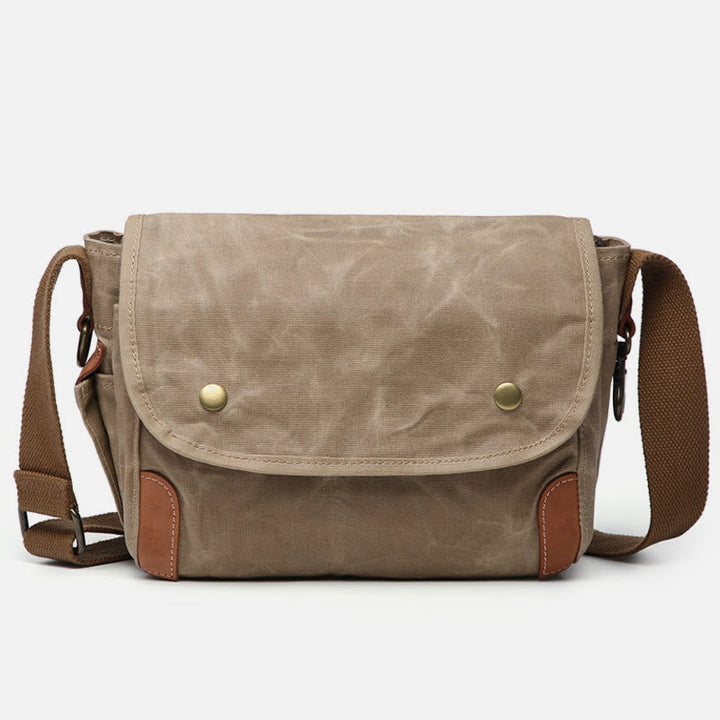 Retro-Umhängetasche für Männer, wasserdichte Commutor Canvas Messenger Geldbörse
