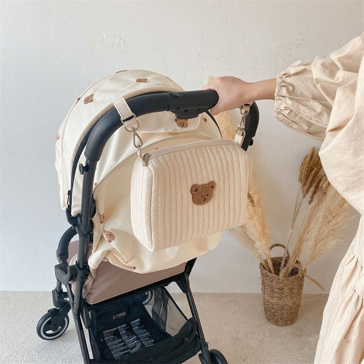 Stickerei Baumwolle Baby Windel Tasche Organizer Tasche Reise Mama Tasche