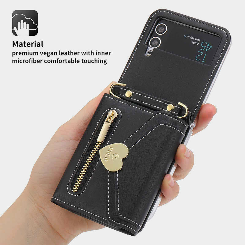 Handyhülle für Samsung Card Zipper Schutzhülle Geldbörse