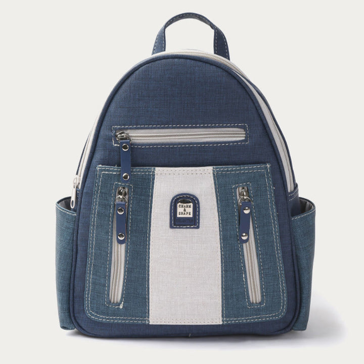 Schultertasche mit Reißverschluss für Damen, Retro, schlichter multifunktionaler Rucksack