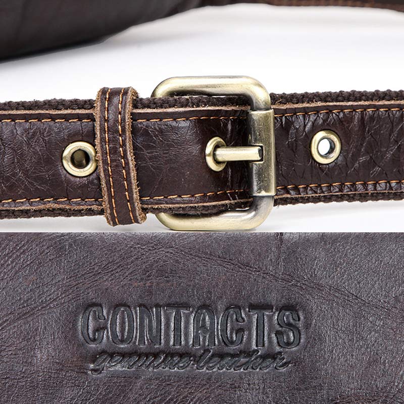 Gürteltasche aus echtem Leder, Brusttasche mit verstellbarem Gürtel