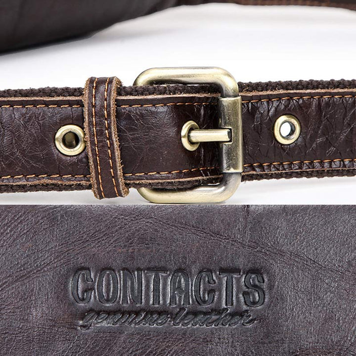 Gürteltasche aus echtem Leder, Brusttasche mit verstellbarem Gürtel