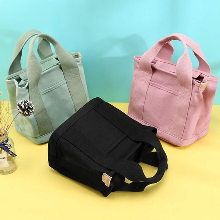 Handtasche mit mehreren Taschen für Damen, lässige Tragetasche aus Canvas, Geldbörse für den täglichen Gebrauch