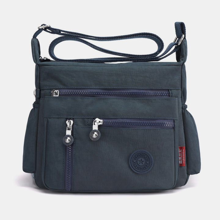 Große, wasserdichte, leichte Umhängetasche mit mehreren Taschen - Mitternachtsblau - image 17