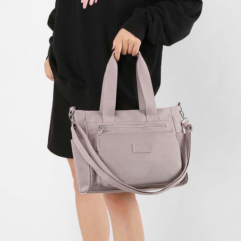 Damen Leichte Handtasche Große Wasserdichte Nylon Umhängetasche Schultertasche Geldbörsen