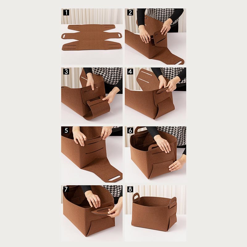 Aufbewahrungstasche für Zuhause, tragbar, Filz, Kleidung, Organizer, Korb, Snackbox