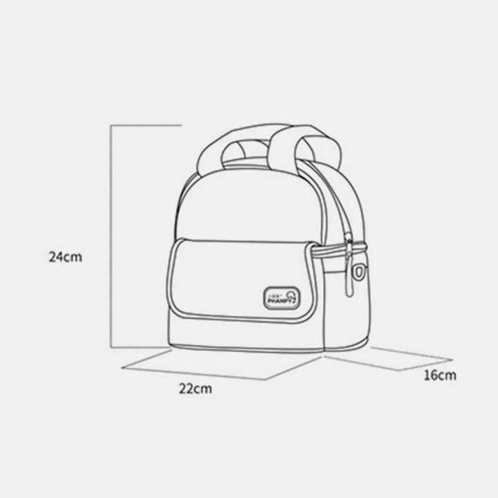 Isolierte Babyflaschentasche, Mamatasche, Kühltasche für Muttermilch mit konturiertem Eisbeutel