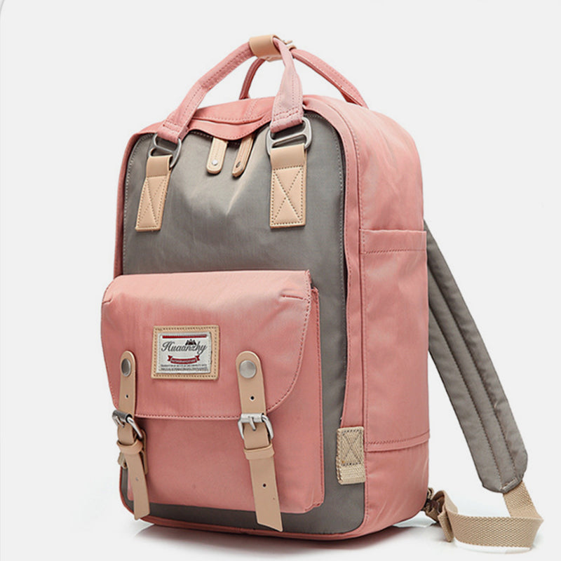 Großer Vintage-Reiserucksack mit mehreren Taschen im College-Stil
