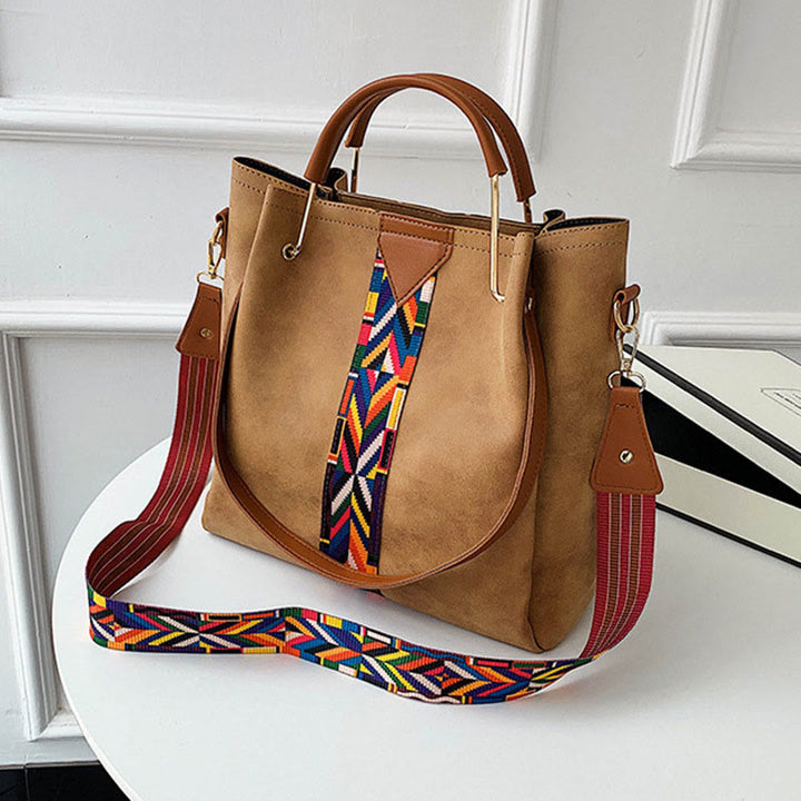 Top-Griff-Tasche für Damen, Vintage, mattiert, große Kapazität, zweiteilige Umhängetasche