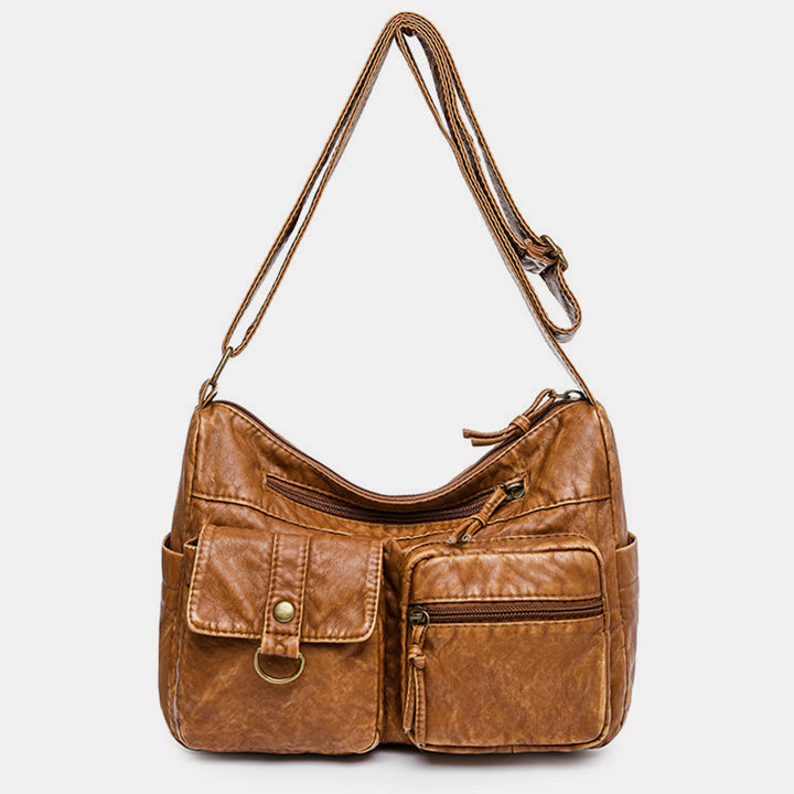 Umhängetasche im Vintage-Stil mit vielen Taschen und großem Fassungsvermögen
