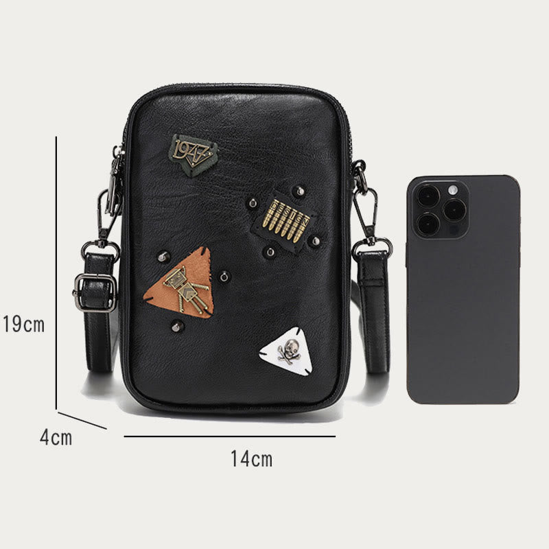 Mini-Telefontasche für Männer im Freien, Umhängetasche aus Leder