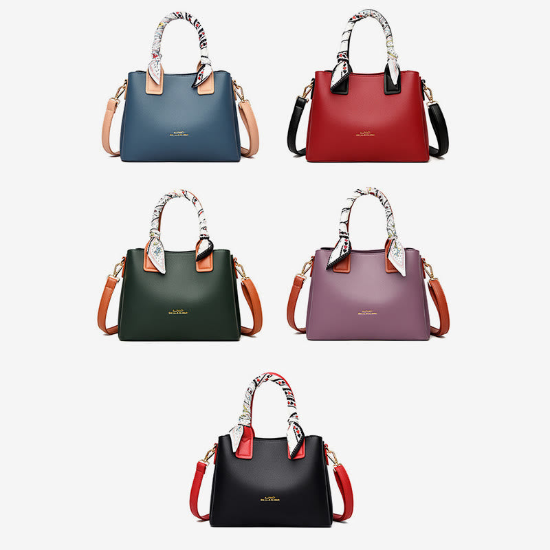 Elegante Handtasche für Damen, abnehmbarer Seidengriff, Umhängetasche für Damen