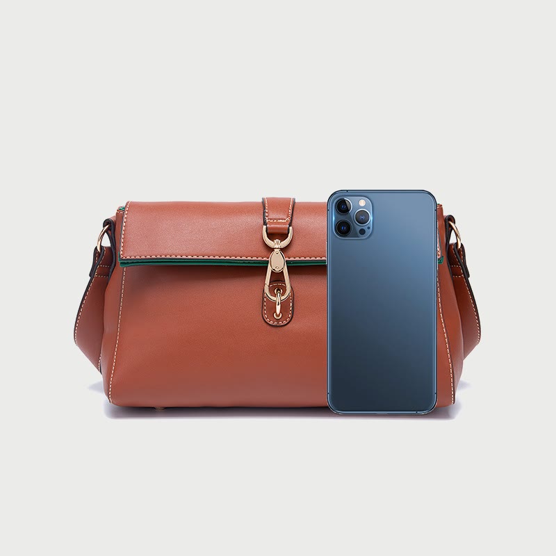 Modische Lederhandtasche für Damen, klein, lässig, Umhängetasche