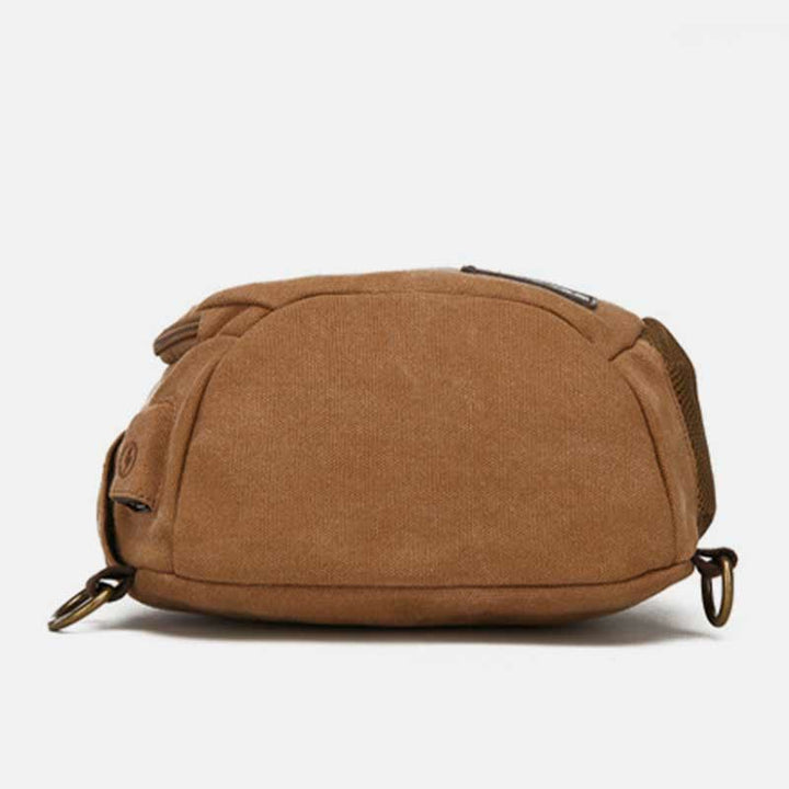 Canvas Brusttasche Herren Minimalistische Reise Große Schultertasche