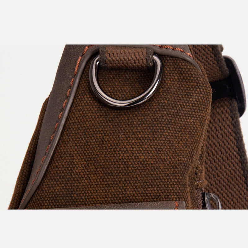 Große Canvas Brusttasche Herren Outdoor Sports Crossbody Sling Rucksack