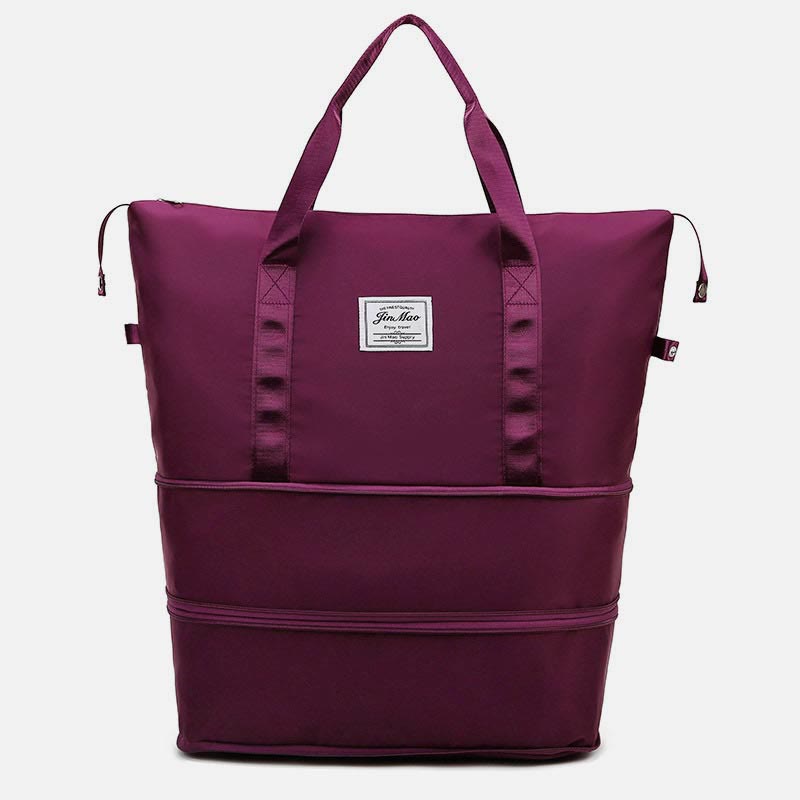 Reisetasche mit doppelter Erweiterung für Damen, groß, leicht, Oxford-Reisetasche