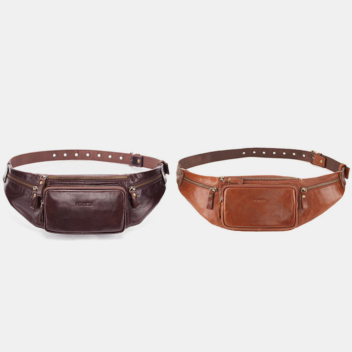 Vintage Multi-Carry Schultertasche aus echtem Leder