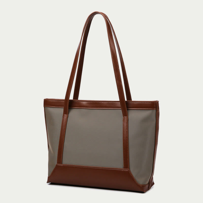 Große Tragetasche, robuste Schulterhandtasche aus PU-Leder