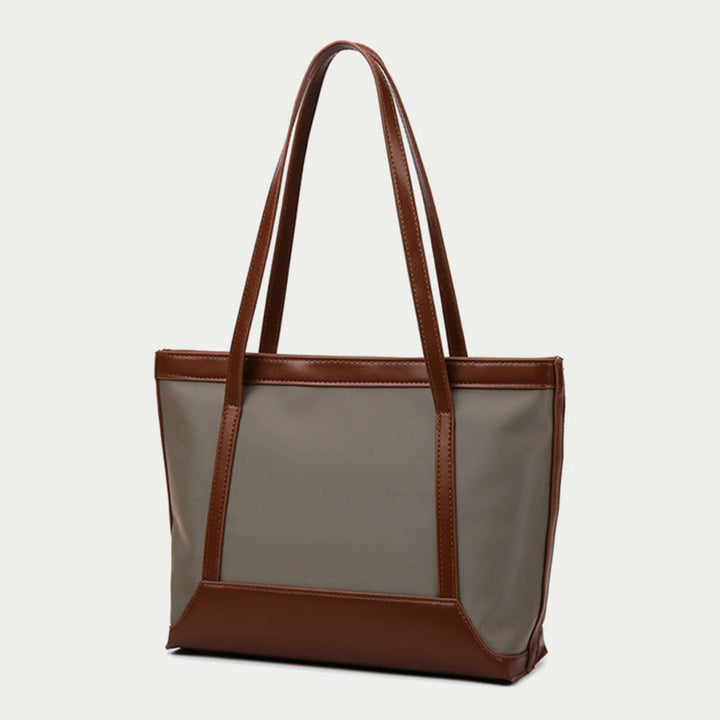 Große Tragetasche, robuste Schulterhandtasche aus PU-Leder