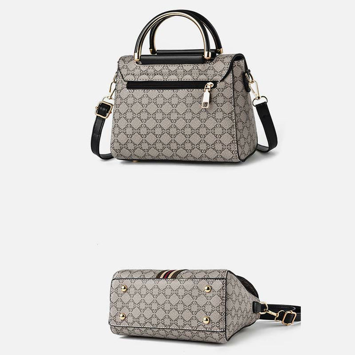 Damen Clamshell Schnalle Handtasche Abnehmbarer Riemen Retro Umhängetasche