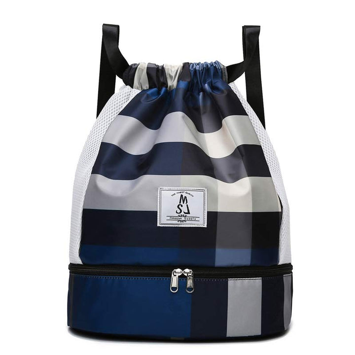 Wasserdichter Kordelzug-Rucksack, Sportsack, Mini-Reise-Tagesrucksack mit Schuhfach