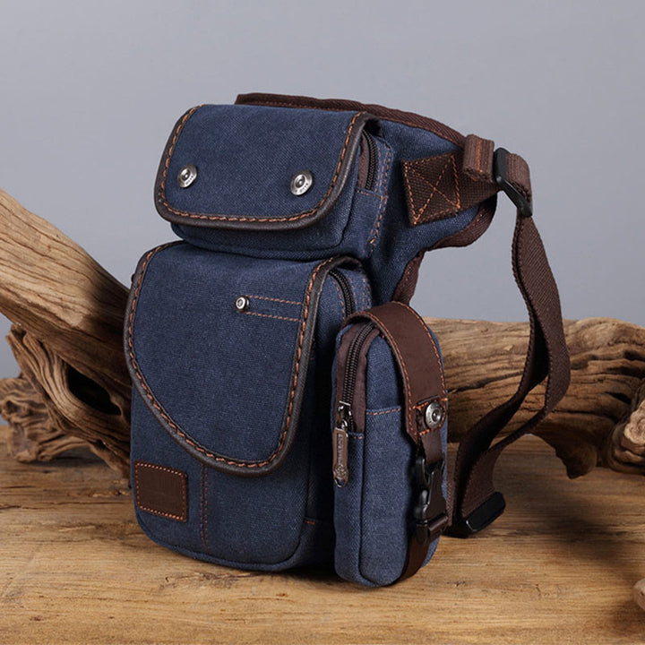 Beintasche für Männer, langlebige vertikale Outdoor-Sport-Canvas-Tasche