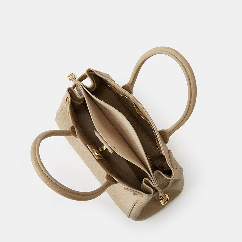 Elegante Handtasche für Damen, große, klassische Tragetasche aus veganem Leder