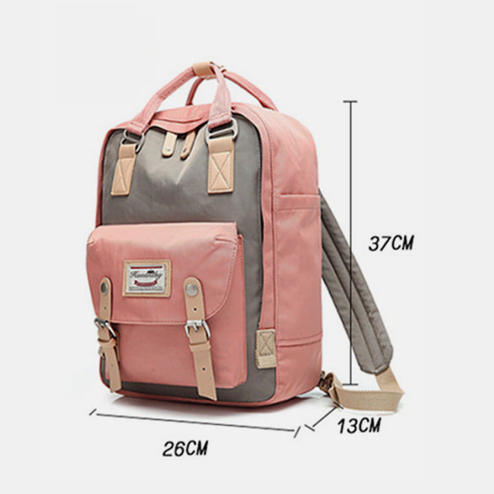 Großer Vintage-Reiserucksack mit mehreren Taschen im College-Stil