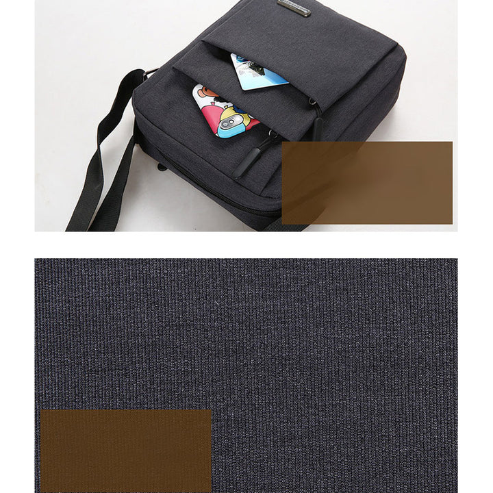 Leichte kleine Umhängetasche mit Reißverschluss und mehreren Taschen, lässige Umhängetasche aus Segeltuch