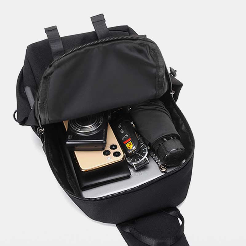 Schultertasche für Herren, abriebfest, lässiger Oxford-Umhängerucksack