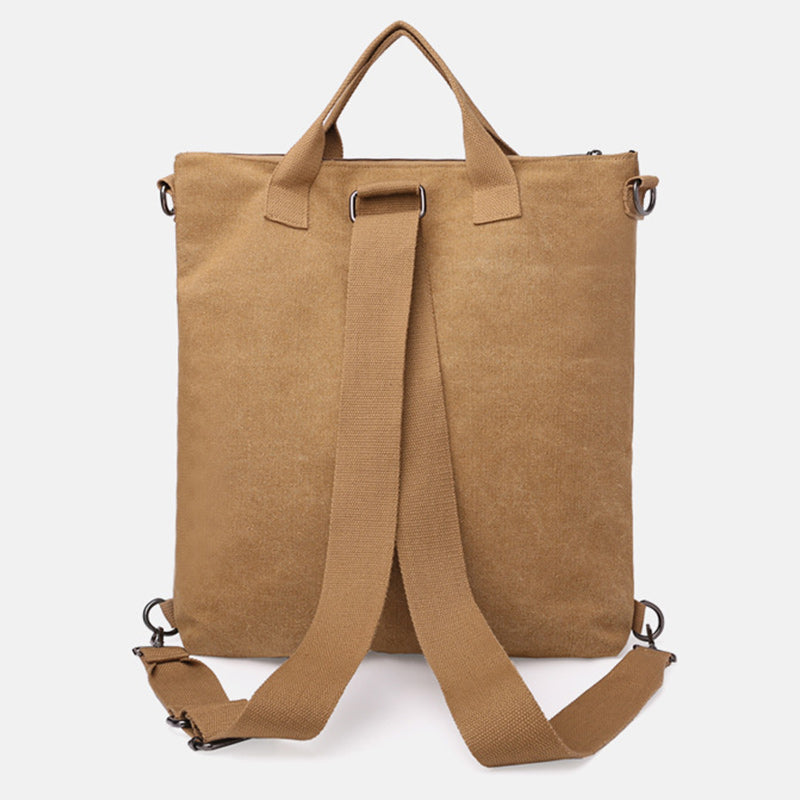 3-fach verwendbarer Canvas-Rucksack mit großem Fassungsvermögen 