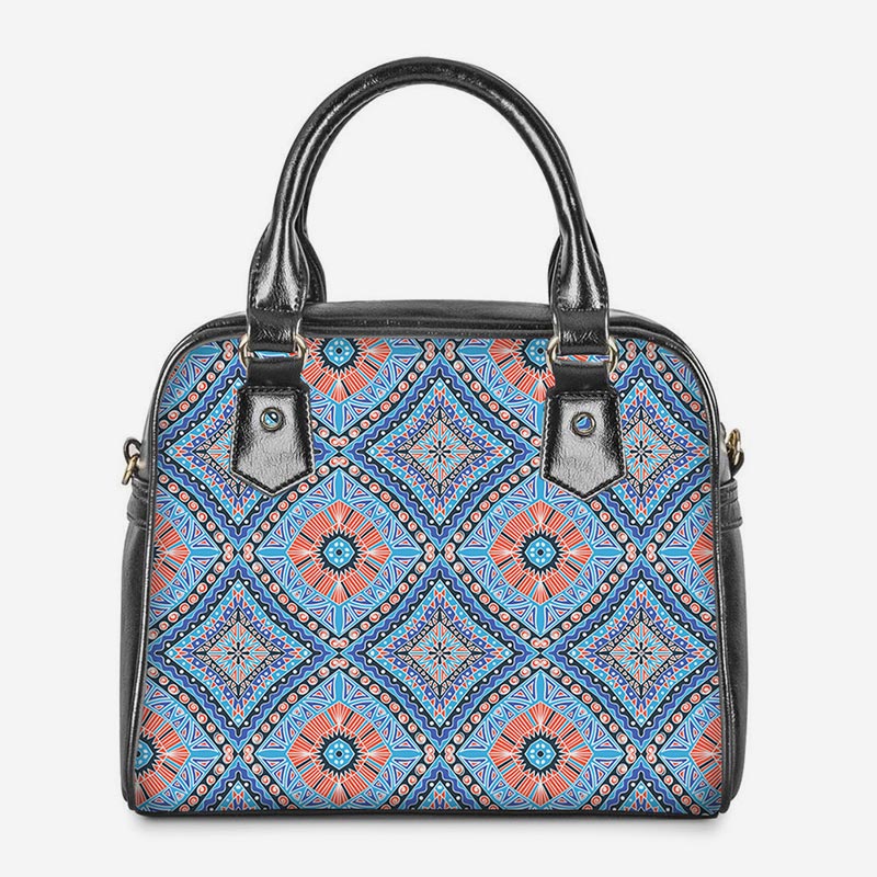 PU-Leder-Blumen-Geldbörsen Top-Griff-Tasche Crossbody Handtasche Satchel Taschen
