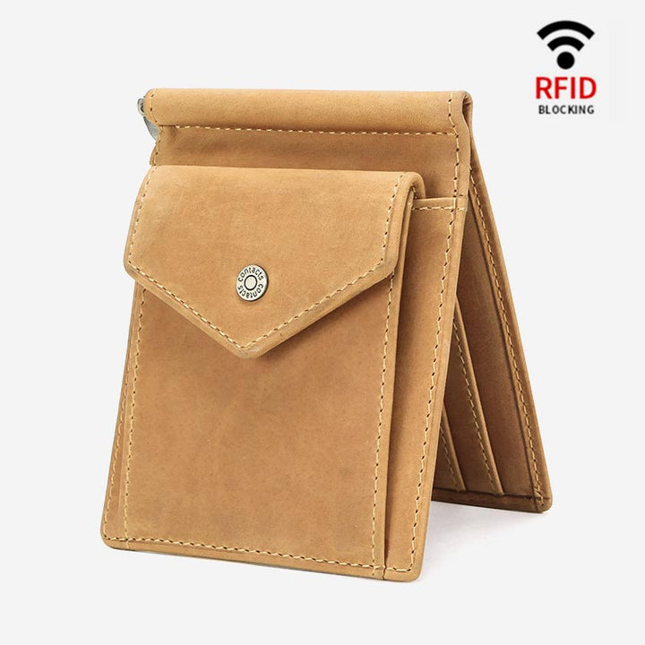 RFID Vintage Schlanke Geldbörse aus echtem Leder