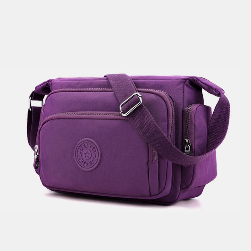 Wasserdichte, solide Umhängetasche mit mehreren Taschen - Lila - image 21