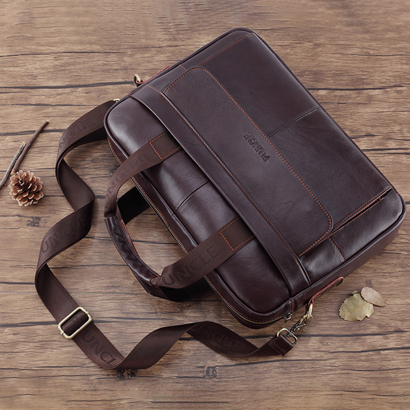 Vintage Business Messenger Bag aus echtem Leder