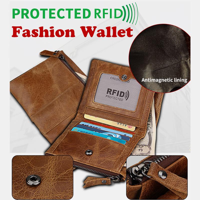 RFID Crazy Horse Leder Geldbörse