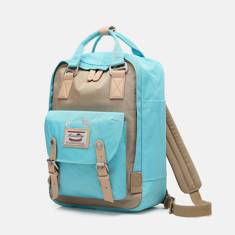 Großer Vintage-Reiserucksack mit mehreren Taschen im College-Stil