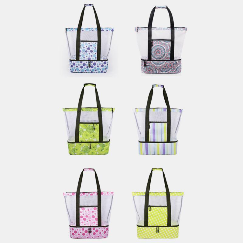 Strandtasche mit großer Kapazität, wasserdicht, sanddicht, Pooltasche mit Kühlfach