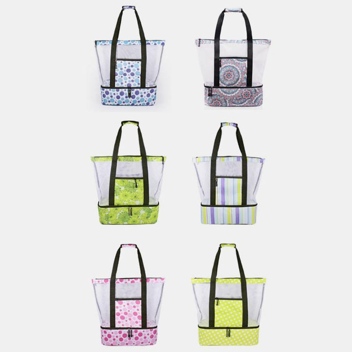 Strandtasche mit großer Kapazität, wasserdicht, sanddicht, Pooltasche mit Kühlfach