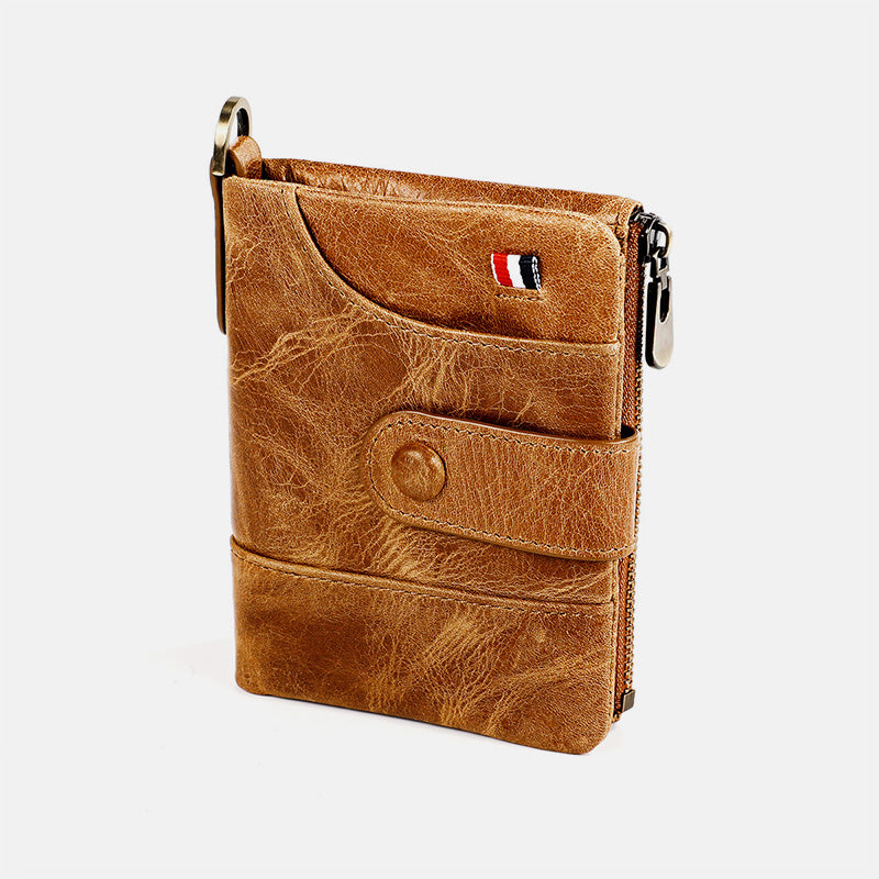Geldbörse aus echtem Leder im Vintage-Stil mit RFID-Blockierung