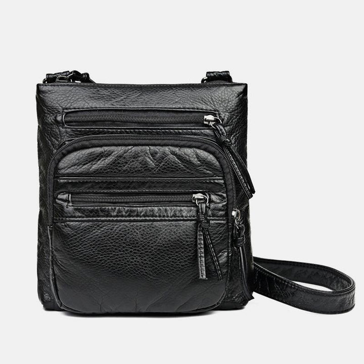 Umhängetasche aus weichem Leder mit großem Fassungsvermögen, Schultertasche