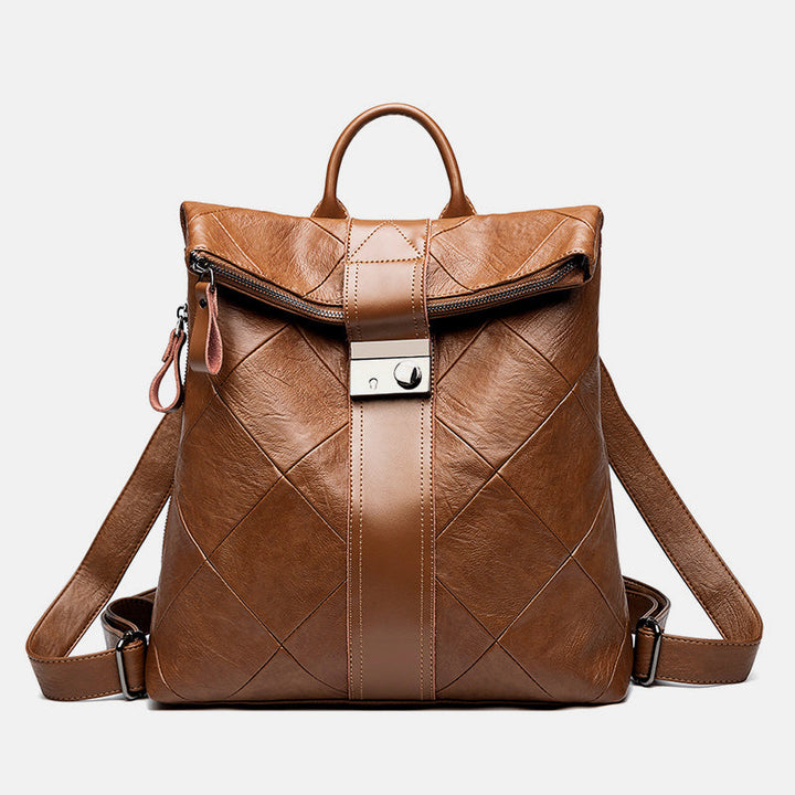 Diebstahlsicherer Vintage-Rucksack aus echtem Leder