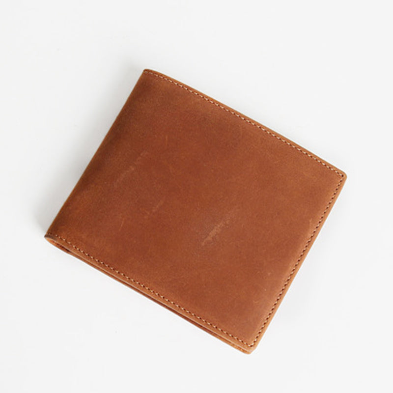 Lässige Bifold-Geldbörse aus echtem Leder im Vintage-Stil