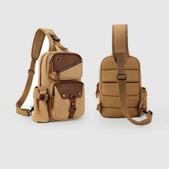 Schultertasche für Herren im Retro-Design, leichte Umhängetasche aus Canvas