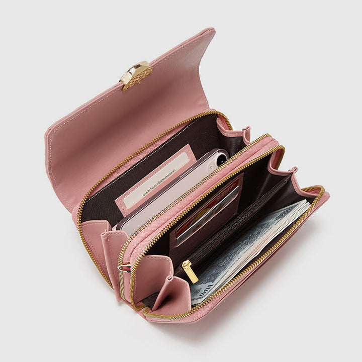 Handytasche für Damen, minimalistisch, horizontal, zum Einkaufen, Geldbörse